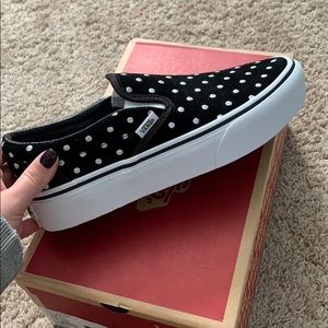 Women’s polka dot platform Vans